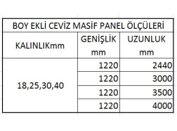 Boy Ekli Ceviz Masif Panel Boy Ekli Ceviz Masif Panel